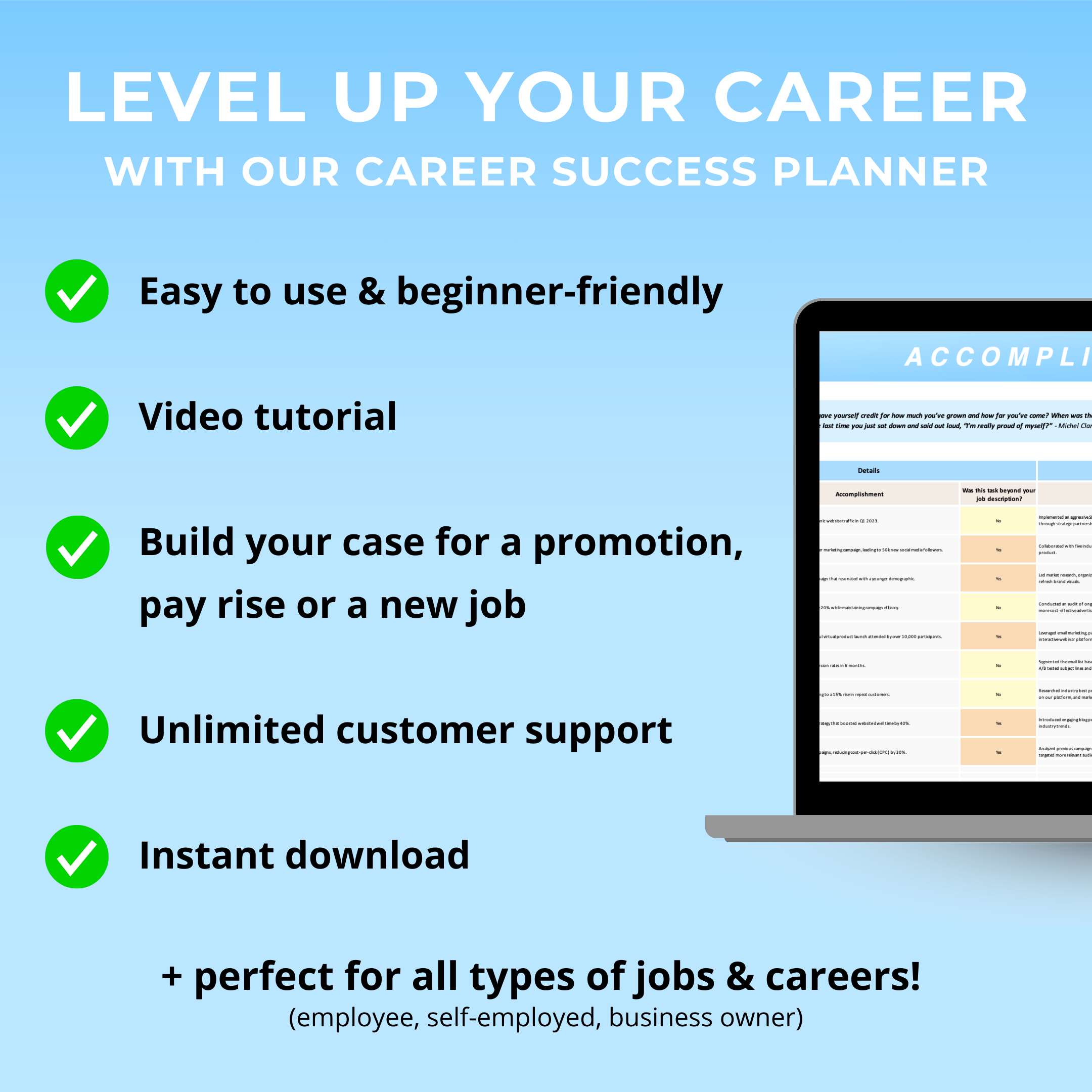 CAREER SUCCESS PLANNER