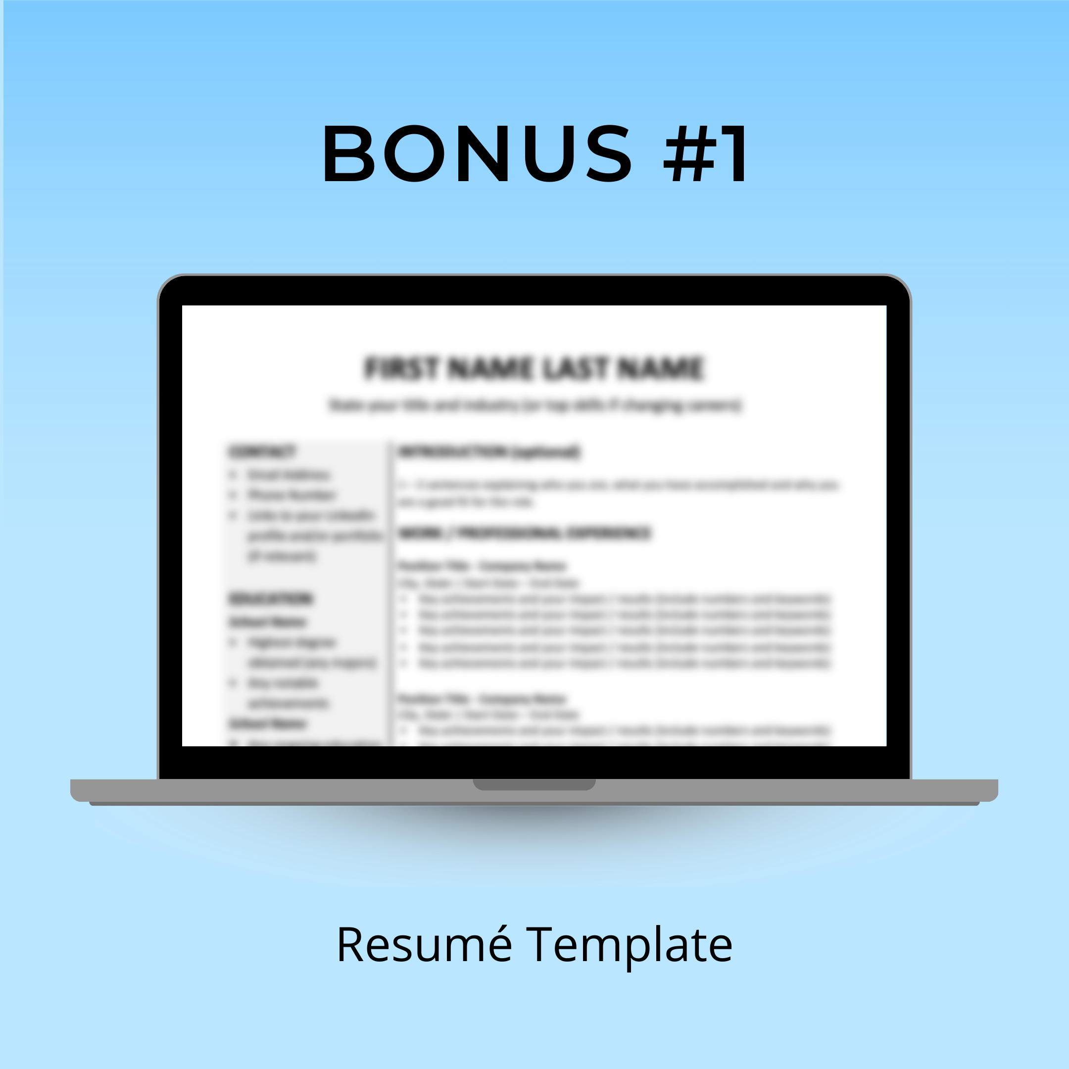 WRITING A WINNING RESUMÉ & COVER LETTER GAME PLAN